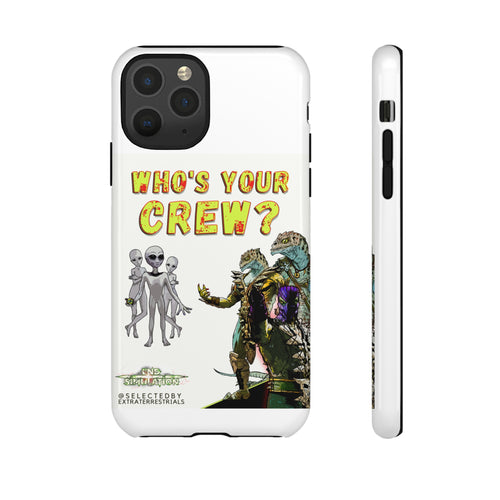 Who's Your Crew Phone Case (White) - End Simulation